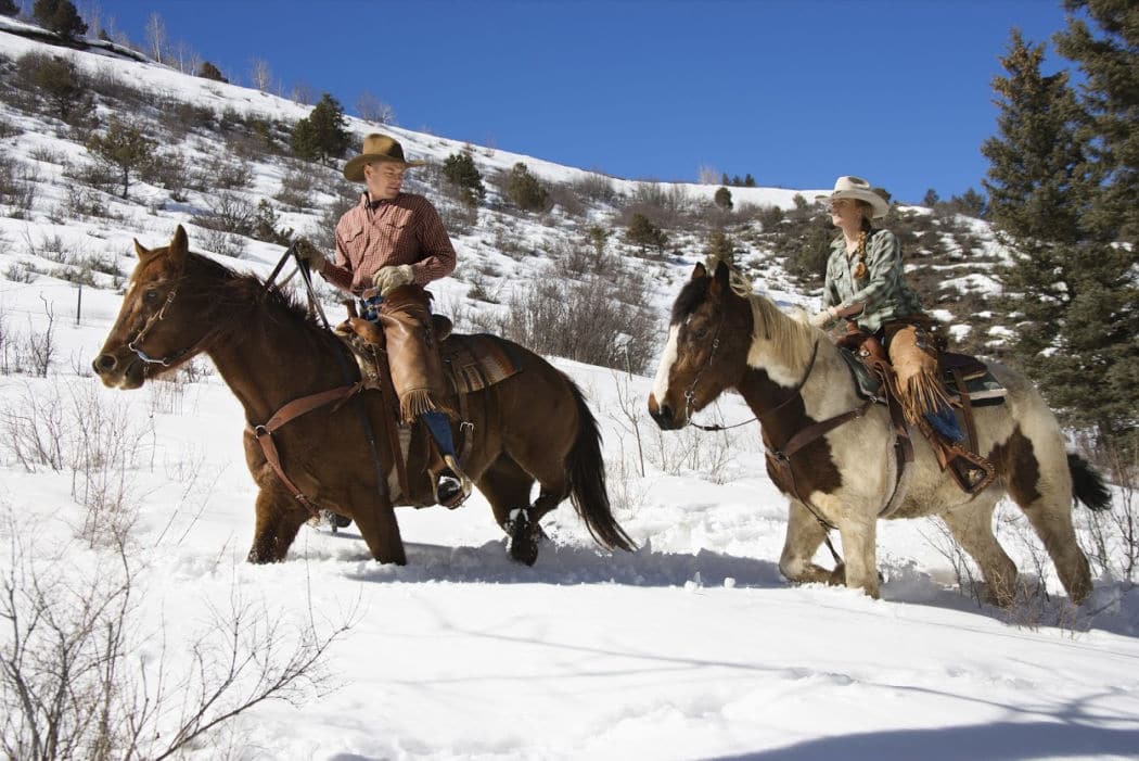 Horseback Riding in the Winter in Lenox