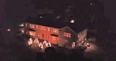 The Inn at night with xmass lights