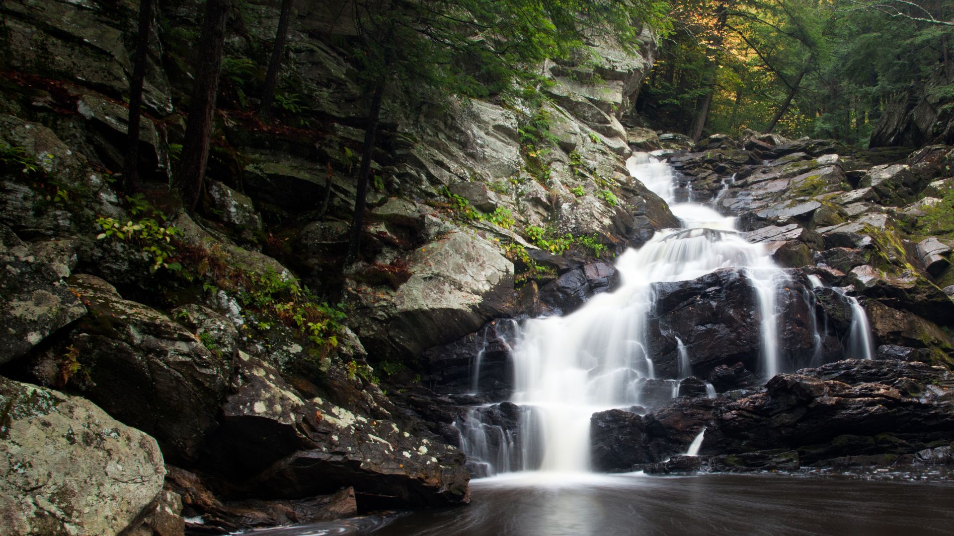 Waconah Falls, located in the Berkshires