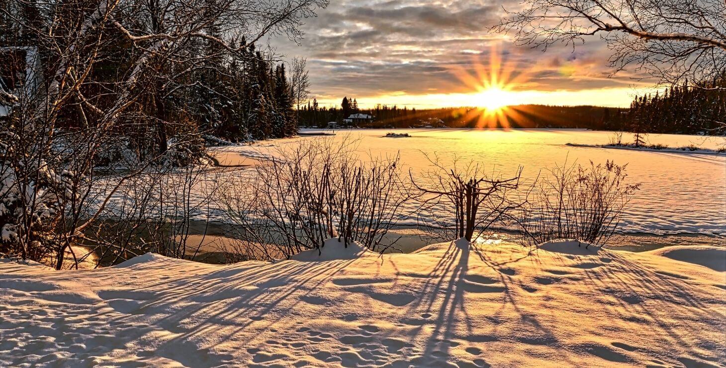 Winter sunrise vista